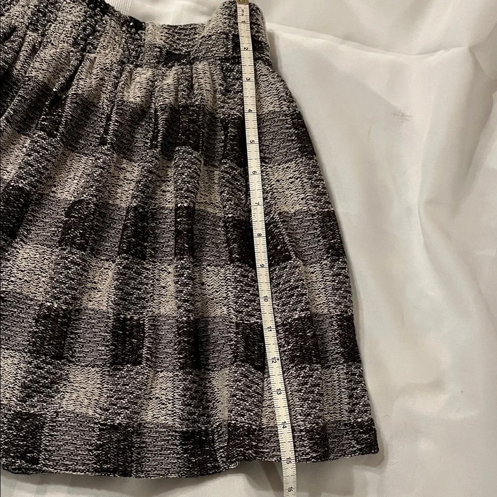 Free People Checkered Skater Skirt - Black and Cream - Picture 6 of 7